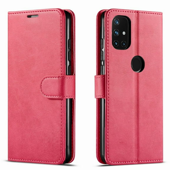 OnePlus Nord N10 5G Case, Starshop Premium Leather Wallet Pocket Credit Card Slots-Pink