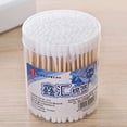 thumbnail image 2 of AKEGAMN Multi-functional Double-headed Wooden Cleansing Cotton Swab Disposable Tampons, 2 of 5