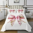 thumbnail image 1 of Erosebridal Kawaii Bowknot Coverlet Set King,Cartoon Sheep Rabbit Bedding Set,Floral Decor,Breathable,3pcs, 1 of 5