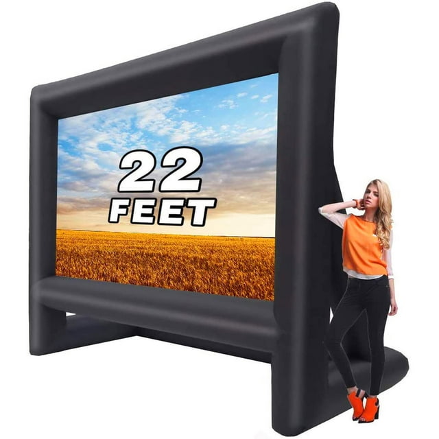 Pantalla de cine inflable GYUEM de 6,7 m x 4,7 m para exteriores e interiores