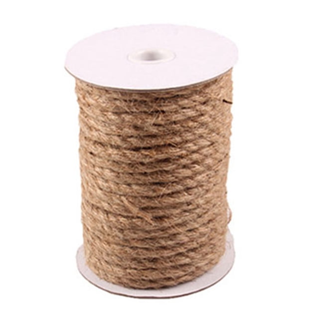 Cuerda de yute hecha a mano para bricolaje, paquete de jardinería, poste para rascar para mascotas, cuerda de yute para manualidades, 8 mm, 18 m Methold HA5209-03B