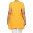 thumbnail image 4 of Women's Plus Size Side Pockets Loose Fit Short Sleeves T-Shirt Tunic Top, 4 of 4