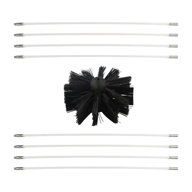 Siruishop Dryer Vent Cleaner Lint Remover Flexible Rods Nylon Brush Head Chimney Brush 8 Rods