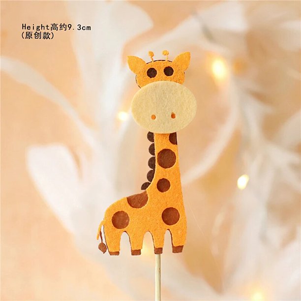 Erizos de animales, León, zorro, búho, Sika, ciervo, adorno de pastel de feliz cumpleaños para niños, árboles, setas para decoración de pasteles, suministros de fiesta