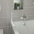 thumbnail image 2 of 2 Pieces Bathtub Corner Splash Guard， Arcylic Material Corner Guard Shower Bathtub Guard， Bathroom Bath Tub Splash Guards， with Transparent 3M Tapes for Bathtub Guard (Transparent), 2 of 5