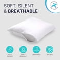 thumbnail image 3 of Set of 4 Standard/Queen Waterproof Pillow Protectors - Temperature Balancing, Allergist Recommended - Premium Breathable, Zippered Protectors (White), 3 of 8