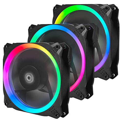 4-pin Molex Connector High Performance PC Fan White LED Case Fan F12 Series 3 Packs Antec 120mm RGB LED Case Fan