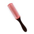 thumbnail image 2 of Seitruly Peine para el cabello Diseño antiestático con mango Desenredante Cepillo para el cabello de 9 filas Separación Herramienta de peinado Cuidado del cabello marrón Seitruly CE011932-03B, 2 of 6