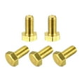 thumbnail image 1 of Unique Bargains Brass Hex Bolts, M6x12mm 5 Pack Fully Thread Grade 4.8 Machine Screws, 1 of 4