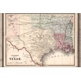 thumbnail image 1 of 24"x36" Gallery Poster, map of Texas 1863, 1 of 1