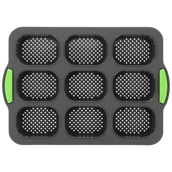 OFFIGAM Nonstick Silicone Cake Baking Pan Set, Green, Non-Stick Bakeware for Easy Release and Cleanup