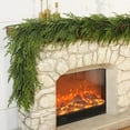 thumbnail image 3 of Guvpev 5FT Artificial Norfolk Pine Garland - Real Touch Winter Pine Needles Christmas Garland, Seasonal Decor Greenery Garland for Mantel, Table, Stairs, Window, Indoor Outdoor Xmas Holiday Decor, 3 of 13