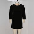 thumbnail image 4 of Women's Blouses Shirts Summer 3/4 Sleeve Long Tops With Curved Bottom Tops Work Tunic Party Going Out Dressy, 4 of 4
