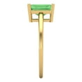 thumbnail image 3 of Clara Pucci 14K Yellow Gold Solid Gold Green Solitaire Anniversary Ring for Women - 2 cttw Emerald Cut, 3 of 8