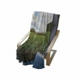 thumbnail image 4 of Landscape Soft Flannel Fleece Blanket, Reflective Calm River Scenery Meadow Grass Clouds Wildflowers Trees Shrubs, Cozy Plush for Indoor and Outdoor Use, 50" x 70", Green Blue White, by Ambesonne, 4 of 6