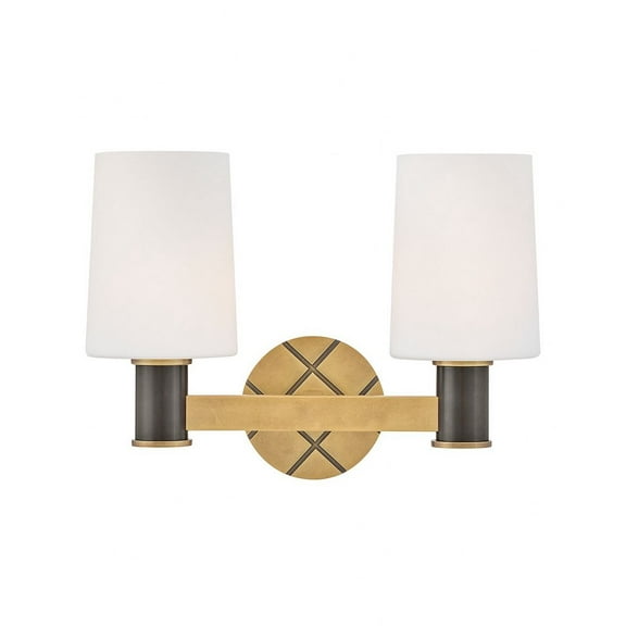 Declan 2 - Light Heritage Brass And Black Oxide - LED Steel Wall Sconce