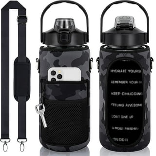 Valatala 3.78L Half Gallon Water Bottle Sleeve Neoprene Insulated Water  Bottle Holder with Shoulder Strap Portable Sports Water Jug Cover for  Workout 