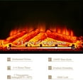 thumbnail image 4 of CBJCBJ Medieval TV Stand for TVs up to 65'', Entertainment Center with 22.8'' Electric Fireplace, Brown, 4 of 10