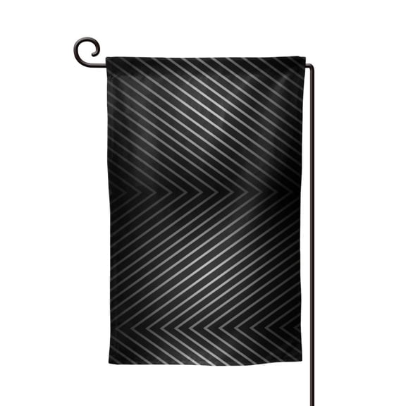 Black Stripe Silver Garden Flag Double Sided Flags with Vivid Color for Yard Lawn Garden Decor 12.5 x18 Inch Square