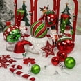 thumbnail image 6 of Valery Madelyn 70ct Elf Christmas Ornaments Set, Red Green White Christmas Tree Ornaments for Xmas Party Decor, 6 of 9