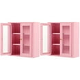 thumbnail image 3 of Set of 2 Kit Wall Storage Cabinet Stylish Furniture 7.9x3.4x8.9cm Pink, 3 of 8