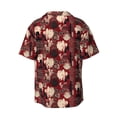 thumbnail image 6 of Lsque African Women A print Men's Cuban Collar Short Sleeve Shirt Summer Beachwear Casual Button Down Fashionable Vacation Leisure Shirt-Medium, 6 of 7