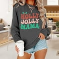 thumbnail image 2 of TINZ Chandail en Molleton pour Femmes Chandails en Molleton Surdimensionnés Col Rond Manches Longues Chandail à Capuche Fermeture Éclair Vestes Chandails en Molleton de Noël pour Femmes Pulls Manches Mignonnes, 2 of 5