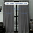 thumbnail image 6 of Kotton Culture TriplePleated Curtains Thermal Room Darkening Blackout Curtains for Window, Sliding Door, Patio Door, Home, Office, Nursery W(21"+21") L120 (2 Panels Combined, Dark Grey), 6 of 9
