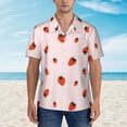 thumbnail image 2 of Fotbe Strawberry Camisa Hawaiana para Hombre Unisex – Camisa Casual de Verano con Botones de Manga Corta de Algodón y Lino,XX-Large, 2 of 7