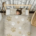 thumbnail image 3 of Dog Paw Footprint Duvet Cover and Pillowcase Set for Single Bedding, Bedroom Accessories for Kids Teens, 3 of 5