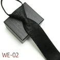 thumbnail image 3 of Trayknick Business Tie Striped Zipper Men Plaid All Match Neck Tie for Wedding, 3 of 13