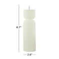thumbnail image 3 of Home Decor Collection LED Flameless 9.45" Fluted Figural Ivory Wax Tabletop Candle, 3 of 12