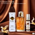 thumbnail image 5 of Choco Musk Perfumed Body Spray 200ml, Eau de Parfum Spray 50ml & Roll-On 6ml by Al Rehab (Bundle), 5 of 6