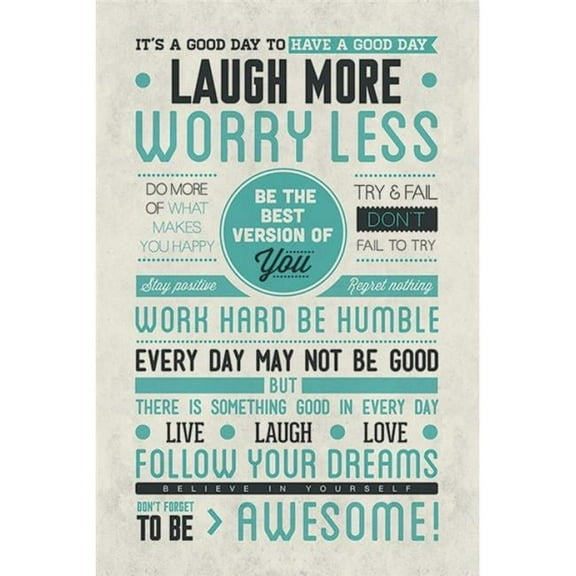 Posterazzi PYRPP33190 Be Awesome Quote Poster Print - 24 x 36 in.