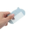 thumbnail image 4 of Unique Bargains 1 Pc Women Durable Cat Ear Hair Comb Blue Acetate Sheet, 4 of 6