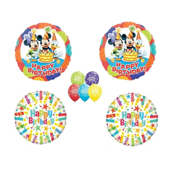 Mickey, Minnie & Donald Duck Happy Birthday Party balloons Decoration