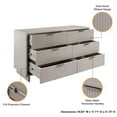 thumbnail image 4 of Granville 55.07" Modern Double Wide Dresser with 6 Full Extension Drawers, 4 of 11