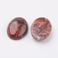 thumbnail image 2 of 20pcs Brecciated Jasper Flat Back Cabochons Oval 25x18x7~7.5mm, 2 of 2
