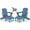 Blue, variant on KINGYES Folding Adjustable Adirondack Chair with Retractable Ottoman, HDPE Reclining Adirondack Chair with Cup Holde, Brown