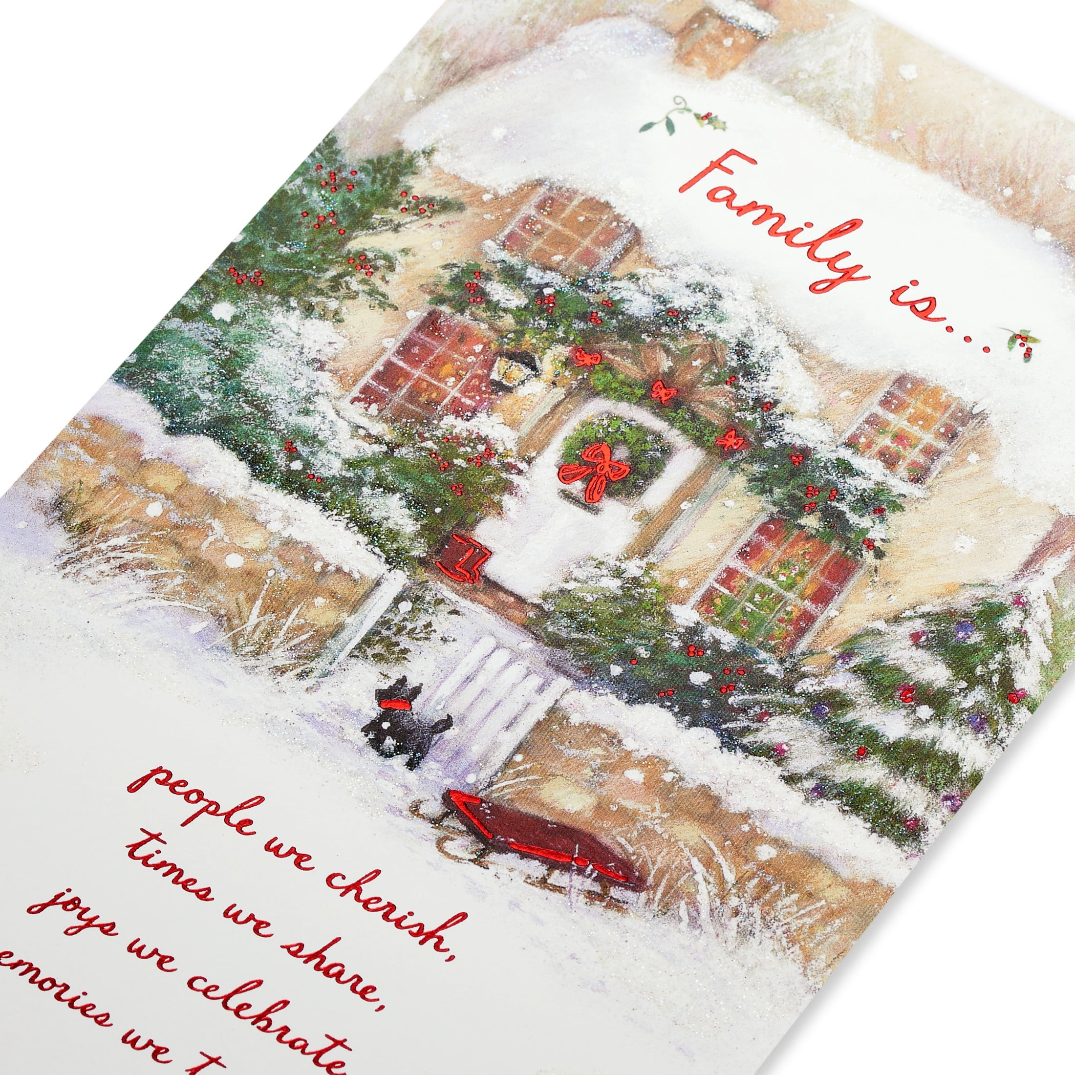 American Greetings Christmas Counter Card for Family (Thinking of you with love)