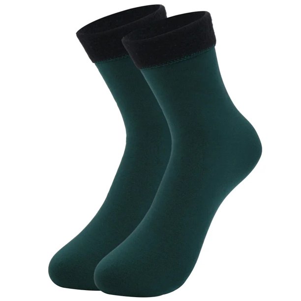 Autumn Winter Thickened Plush Velvet Cold-proof Warm Solid Color Trendy Socks Super Soft Comfortable Floor Middle Tube Socks