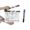thumbnail image 2 of Garra Tablilla de acrílico profesional Dry Erase TV Film Movie Director Acción de corte Scene Clapper Board Slate With Marker Pen Eraser Romacci Badajo, 2 of 7
