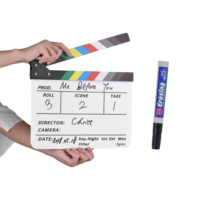 Tablilla de acrílico profesional Dry Erase TV Film Movie Director Irfora Badajo