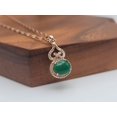 thumbnail image 6 of Elegant 18-Inch Rose Gold Necklace with Green Jade Drop Pendant - Perfect Gift for Her, 6 of 11