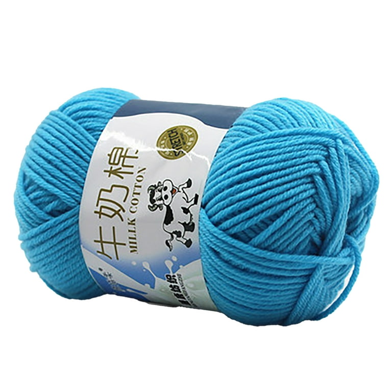 Blue Fluffy Yarn, Soft Fluffy Wool 