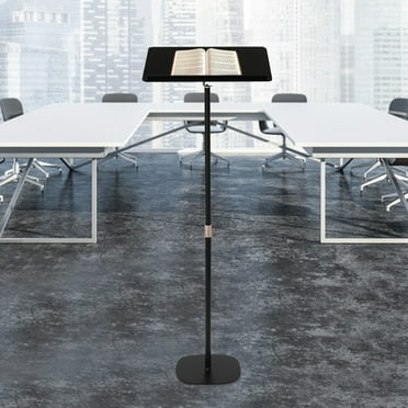 Portable Metal Podium Stand Adjustable Height 31.5-51.18inch Conference Pulpit Podium Carbon Steel Body and Base