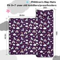 thumbnail image 5 of Unicorn and Rainbow Purple Pattern Teens Toddler Nap Mat with Pillow, Sleeping Mat Bag for Preschool Daycare 50"x20", 5 of 6