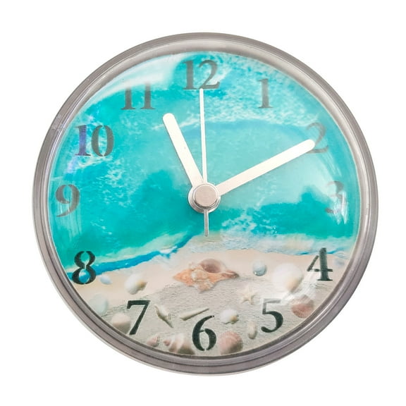 Silents Waterproof Bathroom Clock,Shower Clock,Wall Clock,Silents None Ticking Operated, Suction Cup Wall Clock