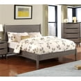 thumbnail image 2 of Allora Mid-Century Solid Wood/Wood Veneer/MDF Queen Platform Bed in Gray, 2 of 6