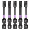 thumbnail image 1 of Uxcell 5pcs TT30 Torx Impact Screwdriver Bit 1/4" Hex Shank 2" Long Magnetic with Hole, 1 of 7